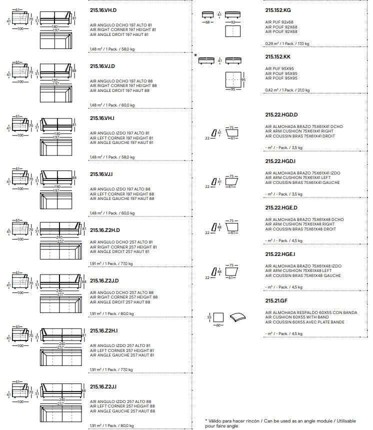 Модульный угловой диван из ткани SANCAL ARCH-00063826 - Вид №4