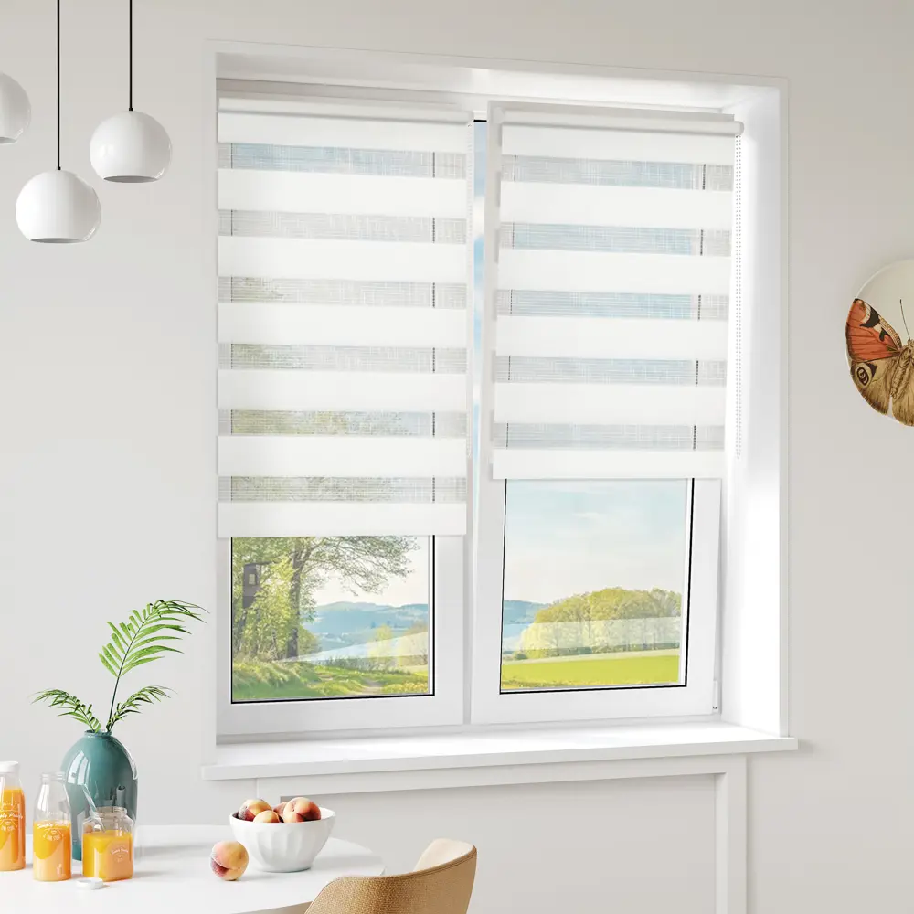 Штора рулонная день-ночь Мелоди 120x190 см белая MIAMOZA STLM-2201770 - Вид №2