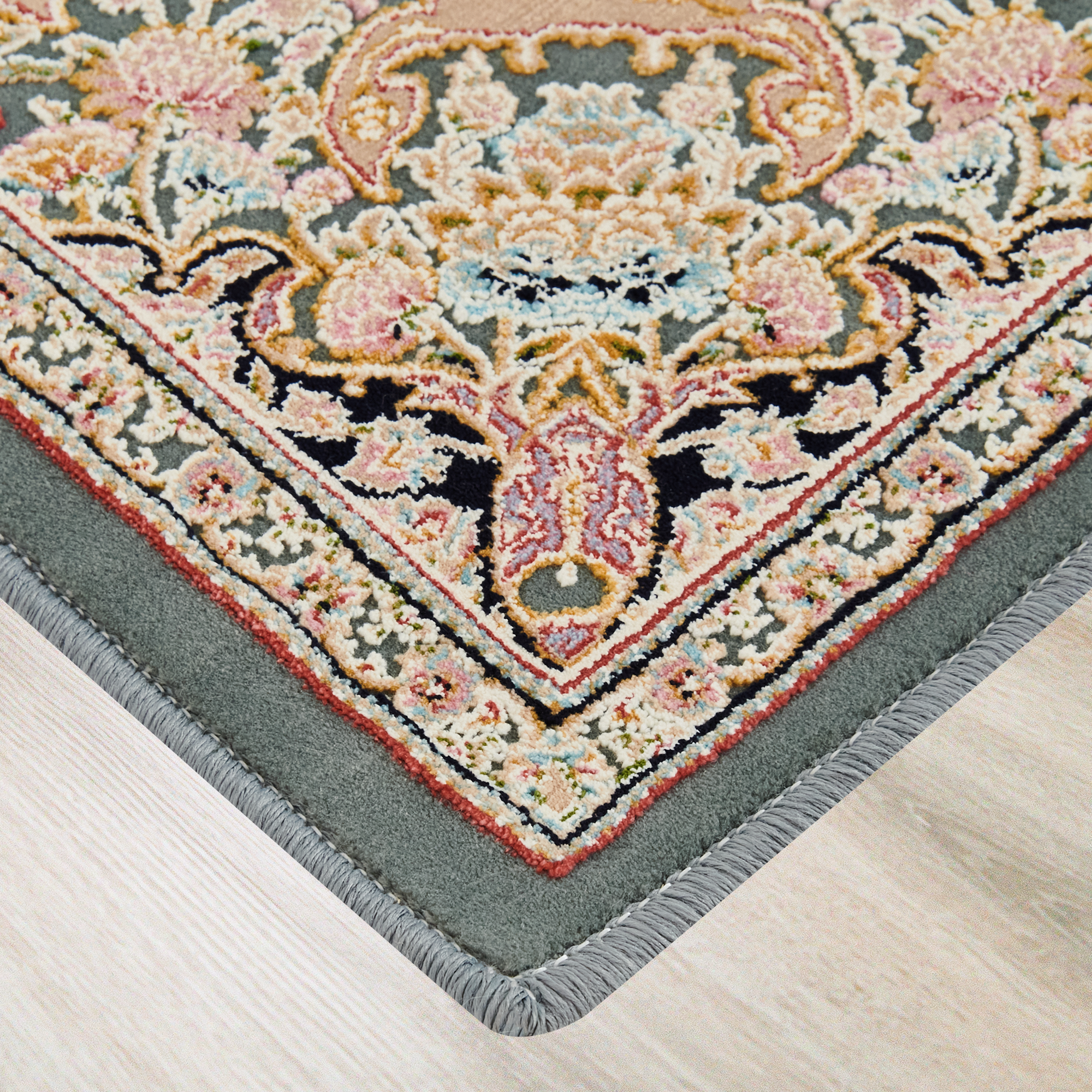 86370491 Ковер полиэстер Anosha 50х80 см цвет голубой STLM-0068233 Santreyd  - Вид №1