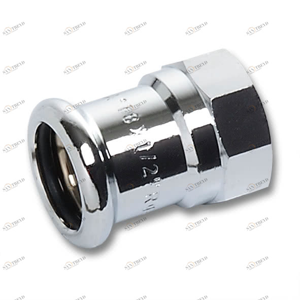 116270G281 SANHA 16270G пресс-фитинг, бронза, муфта перех.ВПр-ВР,хром. 28x1 мм 