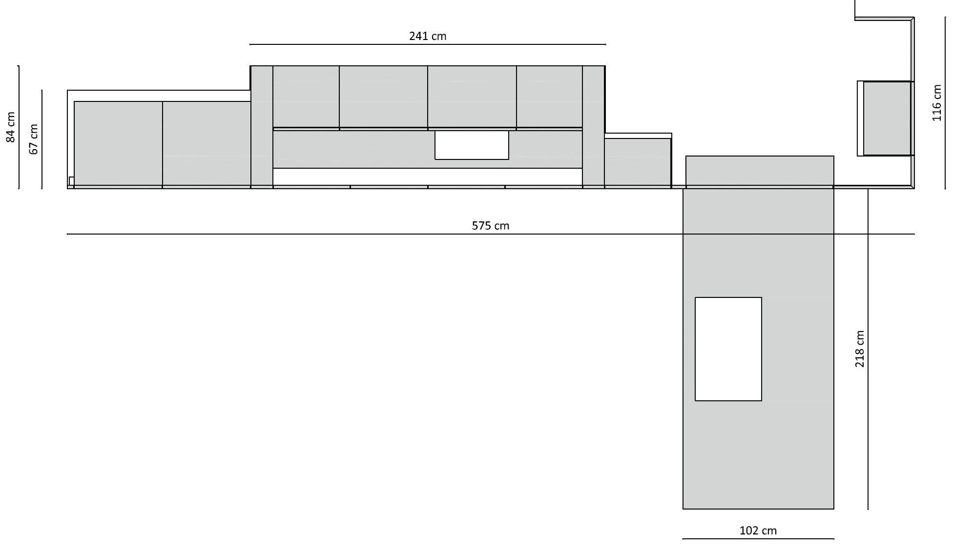 Выдвижная линейная кухня с керамогранитным полуостровом TM Italia Cucine ARCH-00053422 - Вид №9