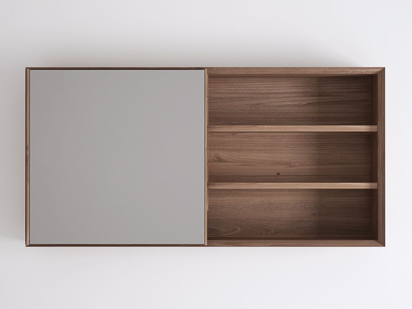 Прямоугольное настенное зеркало с контейнером KARPENTER ARCH-00035078