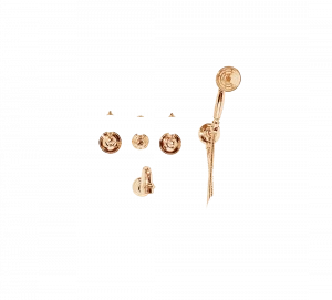 Gentry Home Смеситель для раковины мостик на 2 отверстия 200мм Berkeley Темное золото GH103022