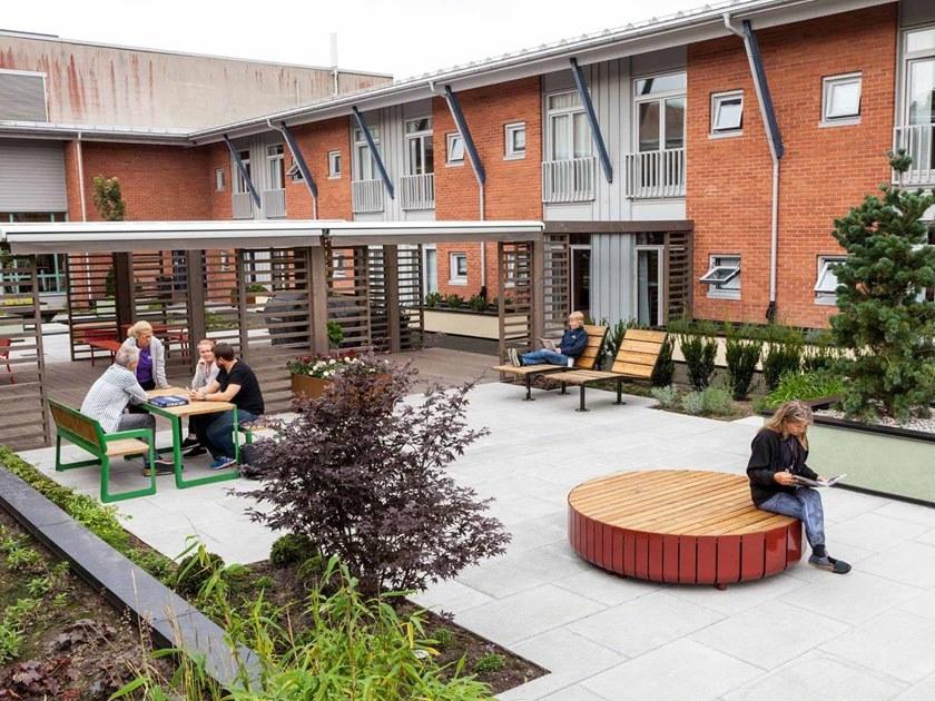 VESTRE Скамья из стали и дерева без спинки Stripes sun-id-1467434 - Вид №6