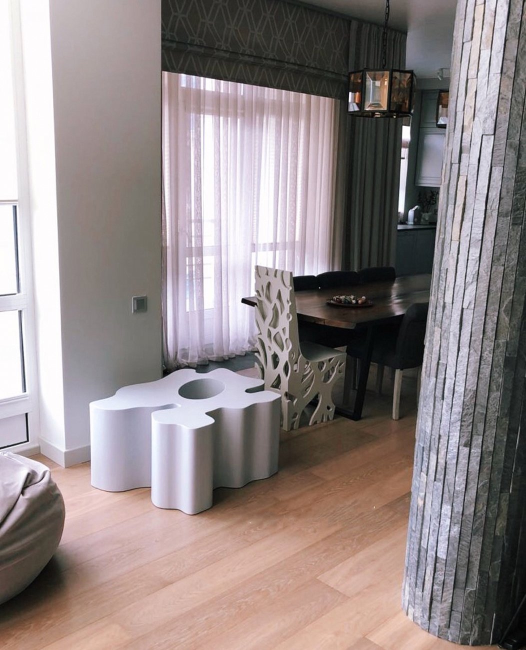 Журнальный столик деревянный фигурный дуб "Пень" от Odingeniy ODINGENIY  178455 Бежевый  - Вид №6