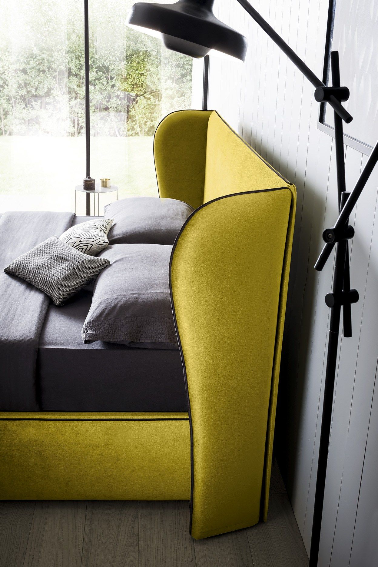 Двуспальная кровать для хранения ткани с мягким изголовьем Felis Bedstories ARCH-00019088 - Вид №3