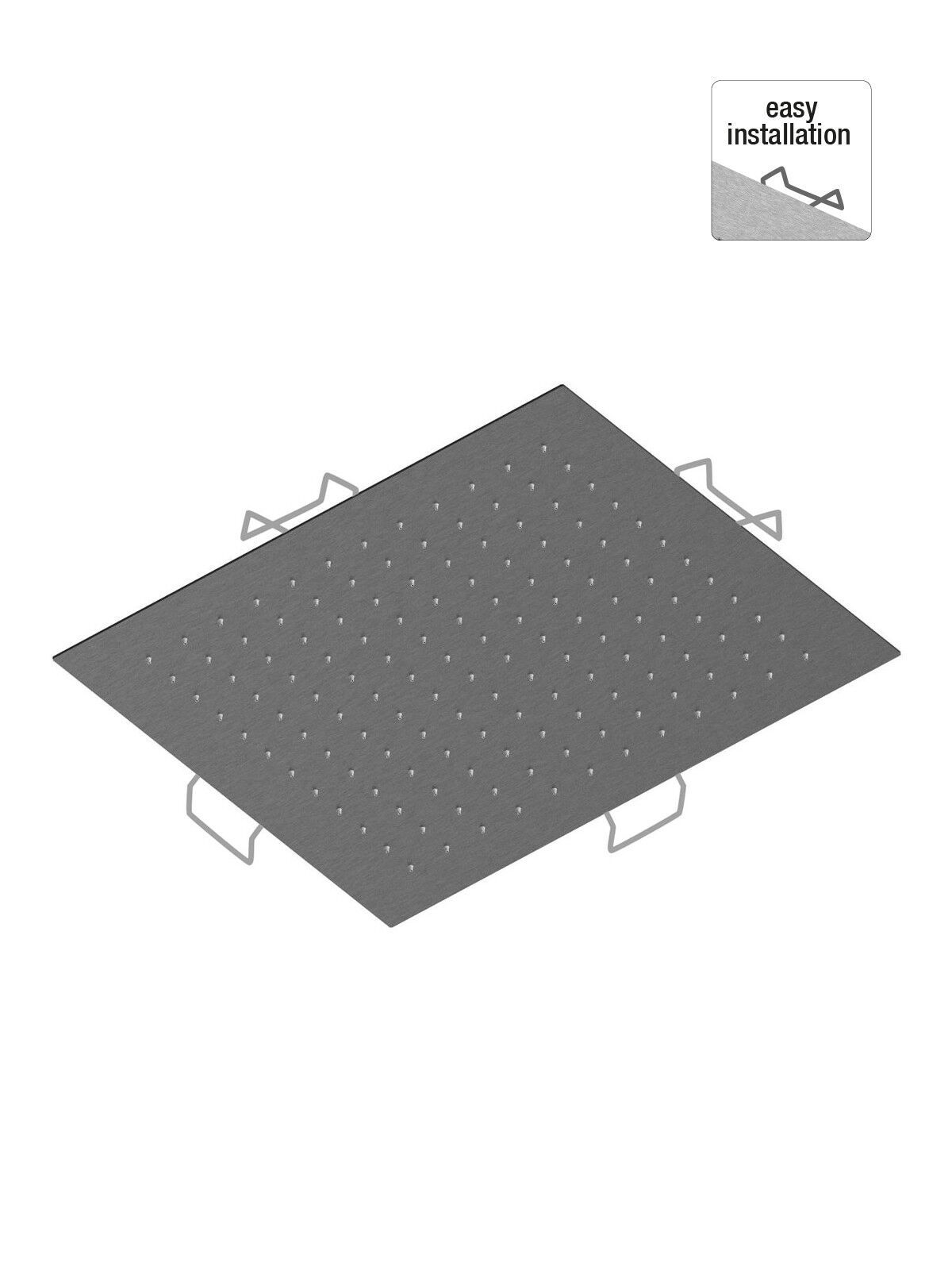 Квадратная потолочная душевая головка с системой защиты от накипи Rubinetterie Frattini душевые ARCH-00113030 - Вид №10