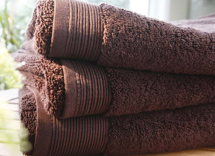 TOW_UNI_EB_70 Полотенце 70/140 ebene темно-коричневый хлопок 600гр/м2 Blanc des Vosges Santreyd 