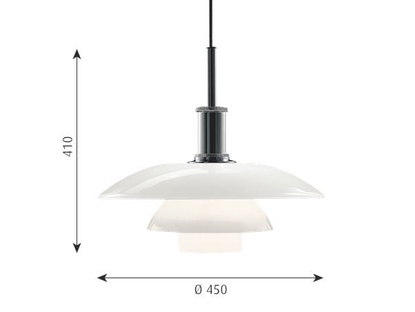 Подвесной светильник из опалового стекла Louis Poulsen PH 4½-4 ARCH-00068129 - Вид №2