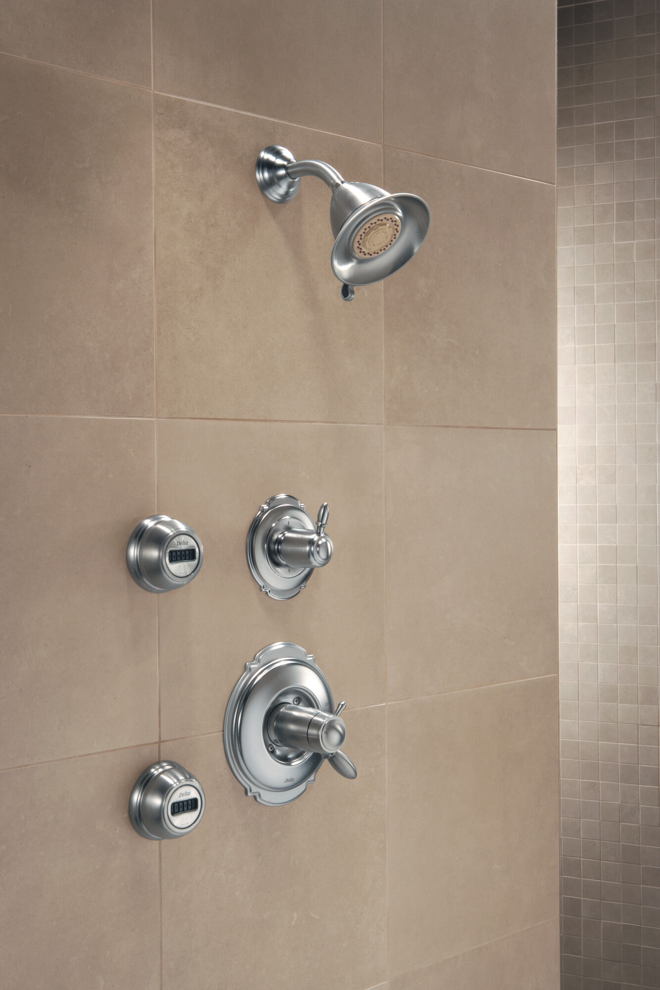 T11955-SS 3-портовая переключающая накладка с 6 позициями Delta Faucet Victorian Нержавеющая сталь - Вид №3