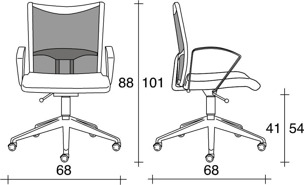 Офисное кресло с сетчатыми колесами и подлокотниками с 5 спицами TALIN Avianet ARCH-00111820 - Вид №2