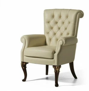 OAK Стеганое кожаное кресло с подлокотниками Galleria