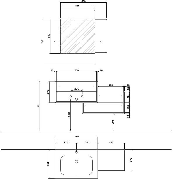 NOVELLO Тумба под умывальник, лакированная, с зеркалом Libera 3d sun-id-1444121 - Вид №2