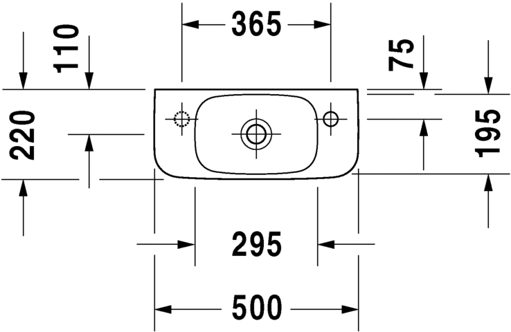 0713500008 Подвесная раковина настенная овальная Duravit Durastyle - Вид №3