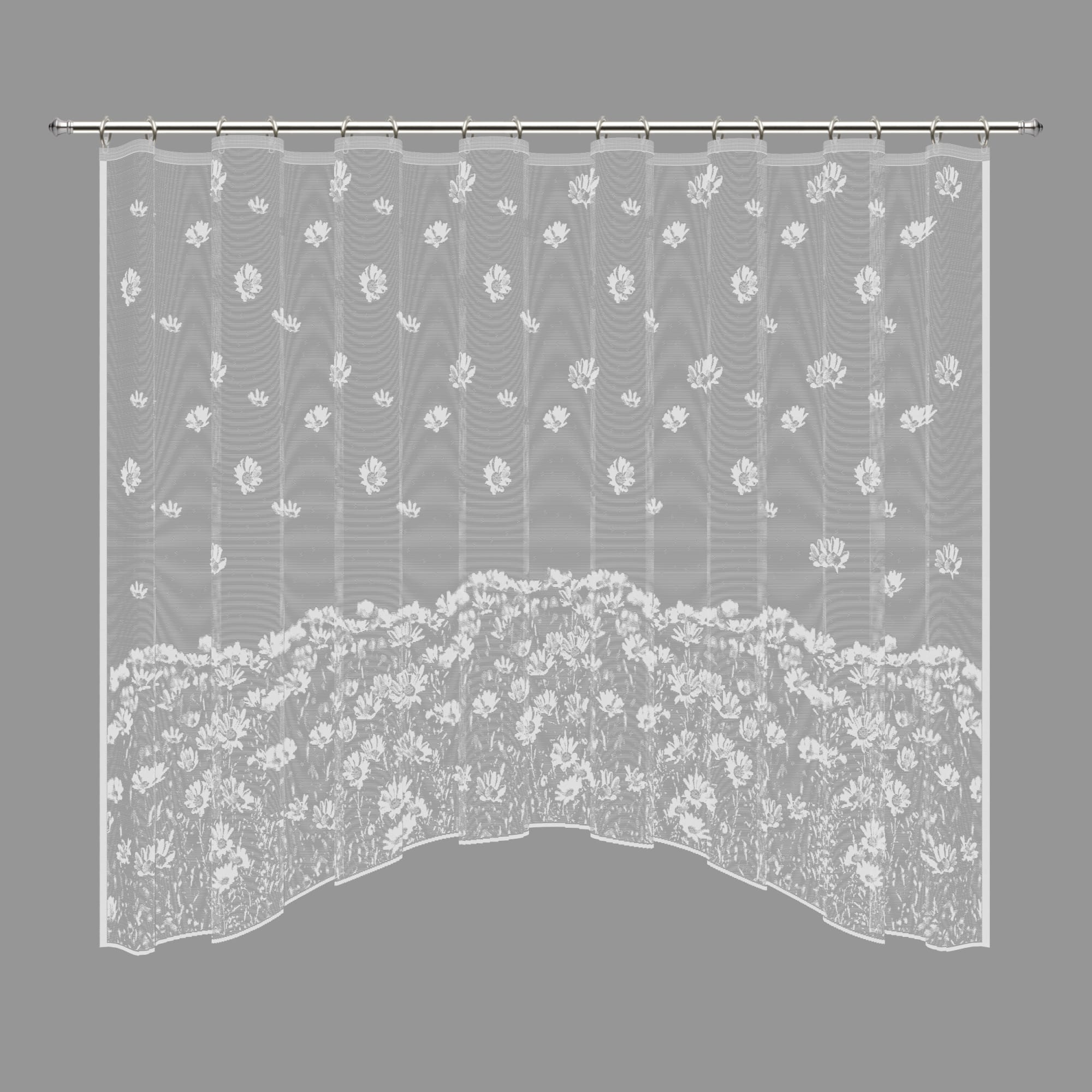 82633558 Тюль на ленте для кухни «Зара» 260х160 см цвет белый Santreyd  - Вид №1