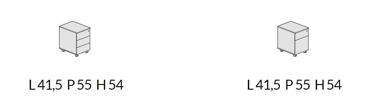 Деревянный офисный комод с колесами About Office Hype ARCH-00140505 - Вид №1