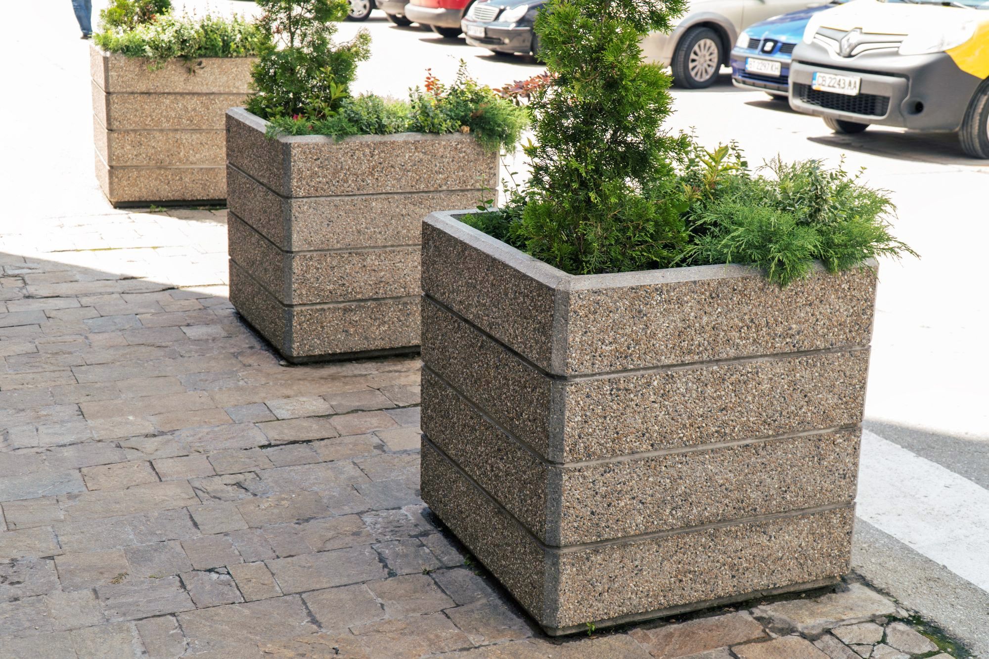 Бетонная квадратная плантатор ENCHO ENCHEV - ETE 73 ARCH-00150367 - Вид №1