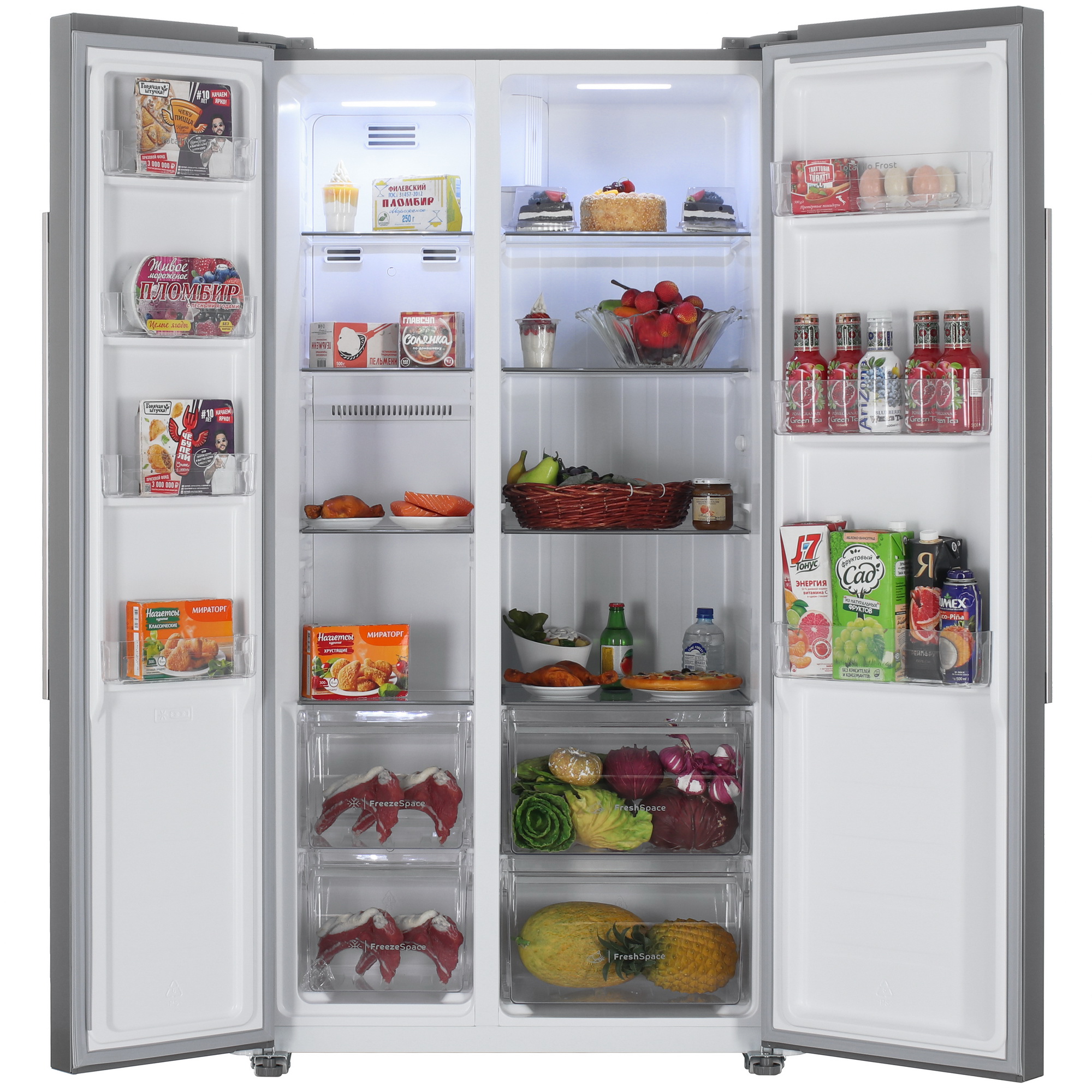 5482592 Холодильник Side by Side   Indesit IFTS 472 X серебристый STDN-0095461 - Вид №5