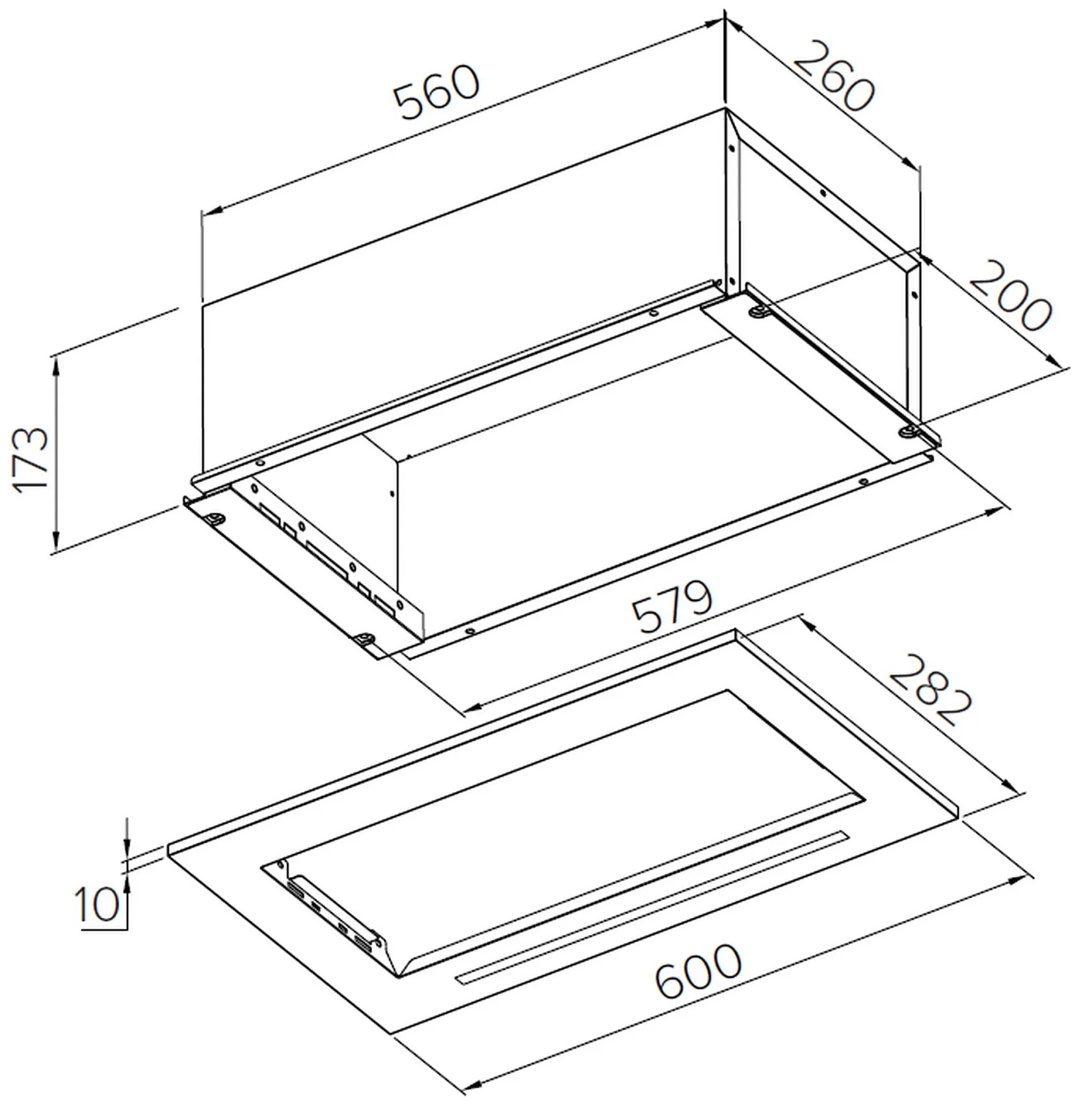 9168687 Вытяжка полновстраиваемая Meferi SMARTBOX60WH POWER белый STDN-0116967 - Вид №11