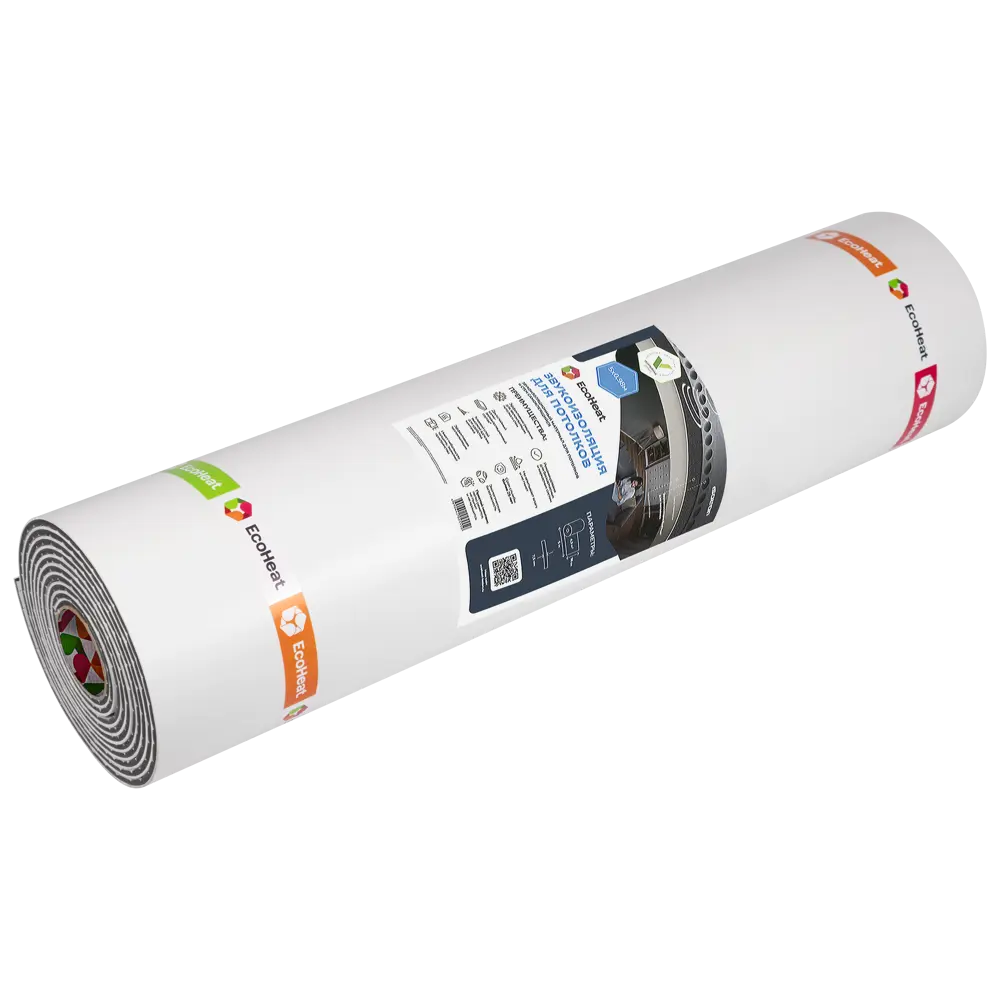 Звукоизолирующая подложка Ecoheat 7.5x250 мм 0.98 м 4.9 м² STLM-2145925 - Вид №1