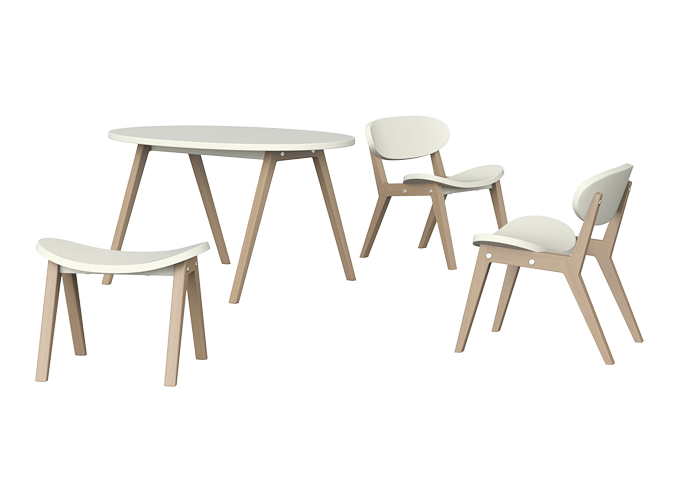 Стульчик детский молочный Classic ELLIPSE ELLIPSE CLASSIC 257799 Молочный Santreyd  - Вид №1