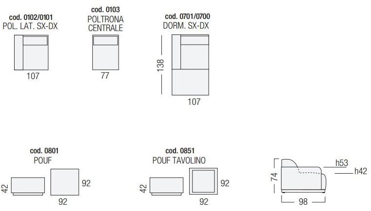 Egoitaliano Модульный кожаный диван с шезлонгом Kongens sun-id-1434243 - Вид №2