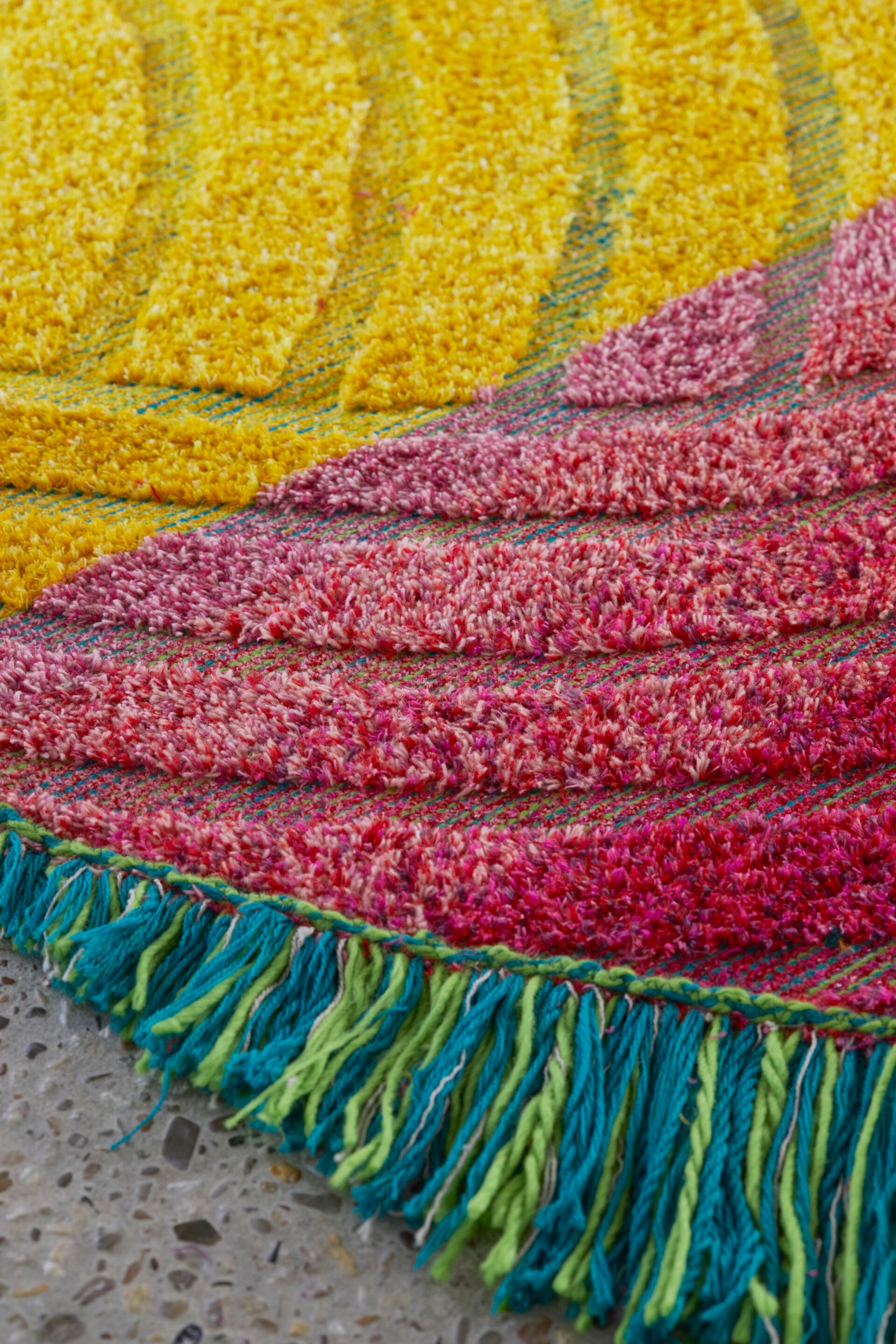 Круглый шерстяной ковер ручной работы Huqrugs MIAMI BEACH ARCH-00130669 - Вид №2