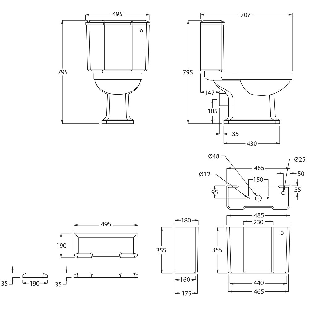 IMSR114 Челси Кастрюля и Цистерна с близким соединением Chelsea Imperial - Вид №2