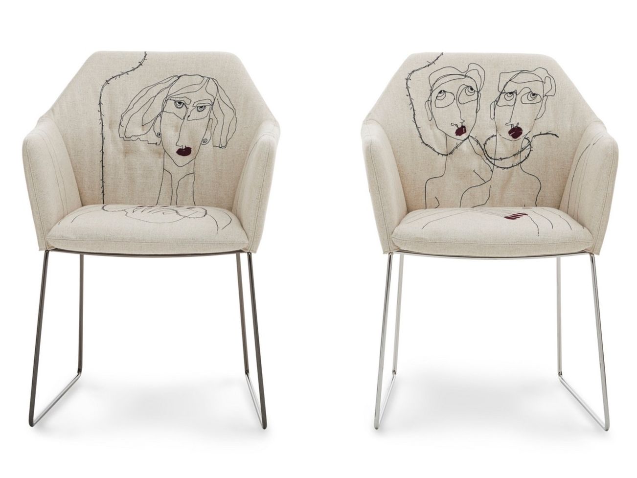 Тканевый стул с подлокотниками Saba Italia Нью-Йорк ARCH-00121686 - Вид №3