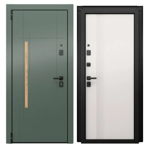 Дверь входная металлическая Грин Скейп 95x205 см левая шелк белый