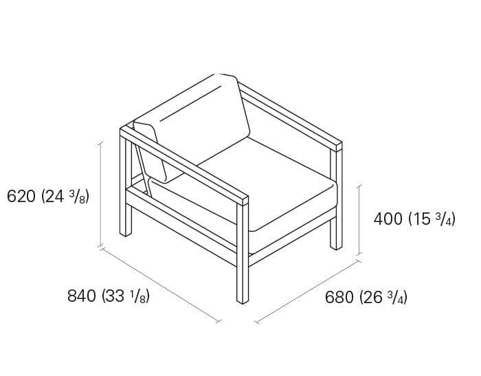 Кресло с подлокотниками e15 BYRON ARCH-00104816 - Вид №14