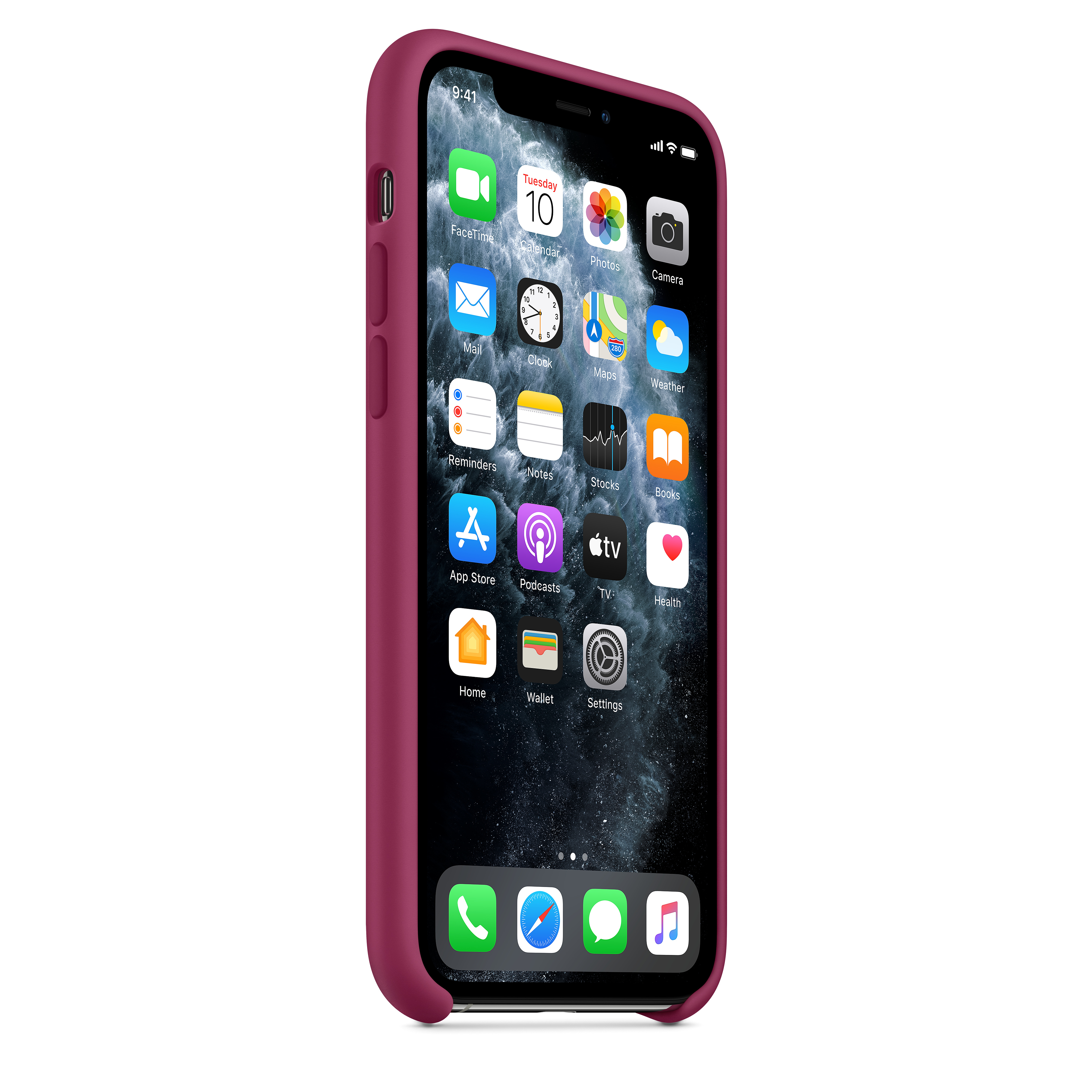 MXM62ZM/A Iphone 11 pro silicone case - pomegranate Apple Santreyd  - Вид №4