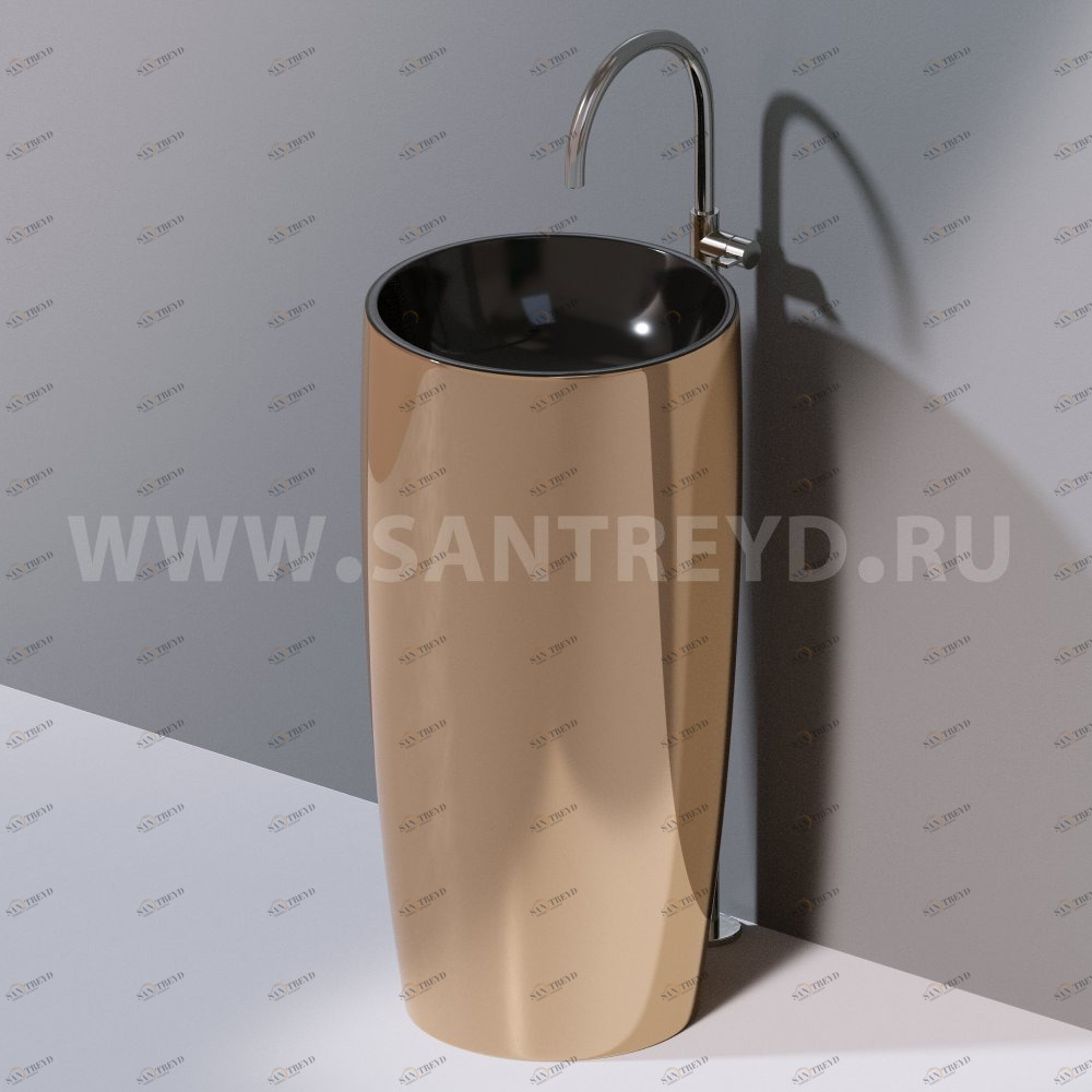 L103T0R0VT.258 Напольная раковина стоящая круглая A. e T. Italia PILLAR AeT ITALIA