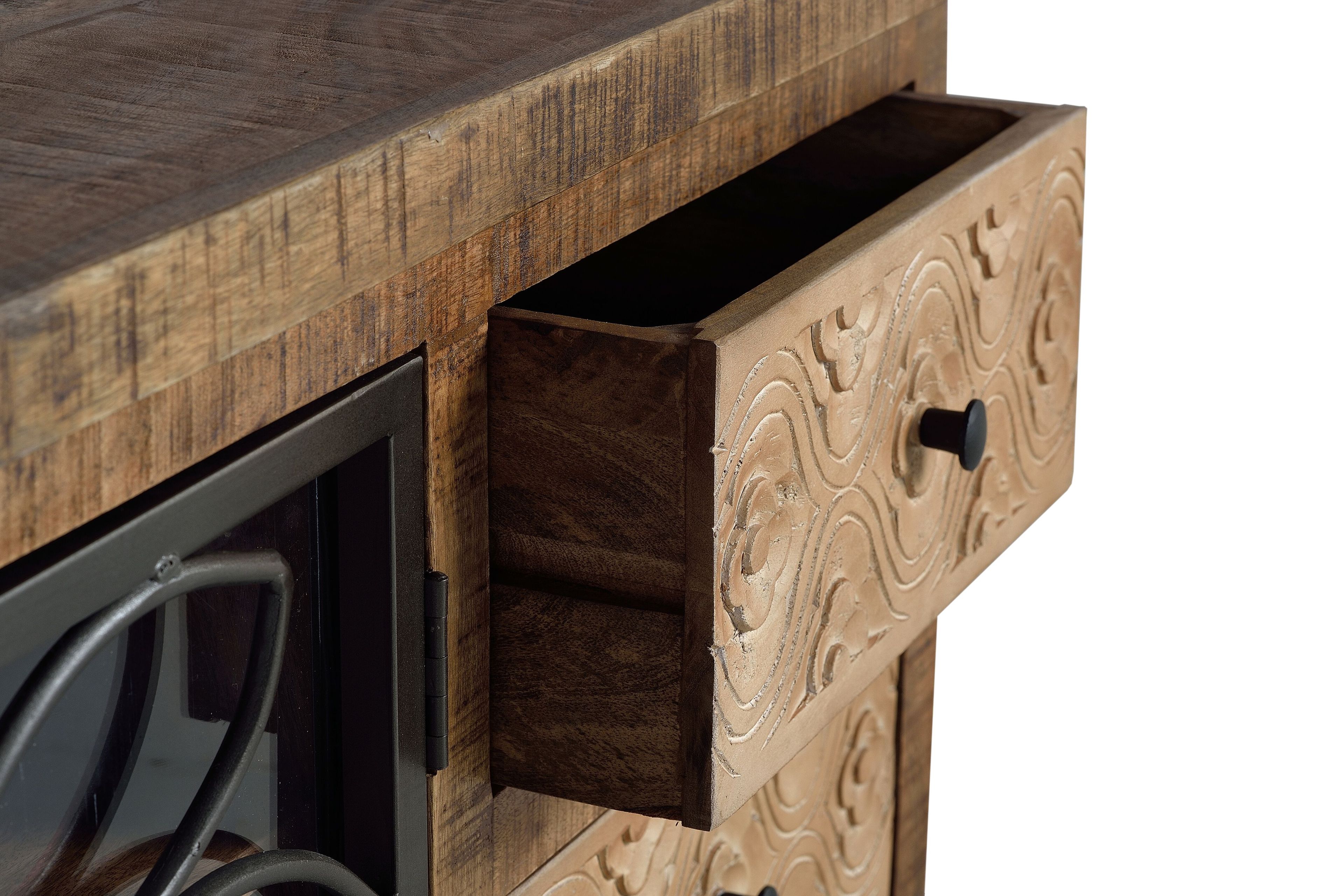 Шкаф для телевизора из манго с ящиками Giner y Colomer Broome ARCH-00148025 - Вид №2