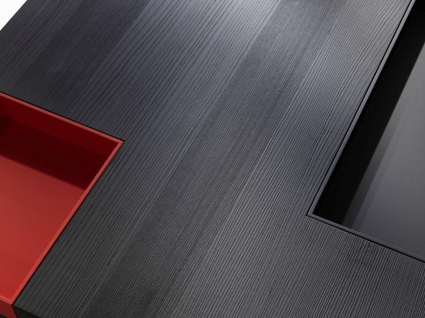 ALBEDO Низкий квадратный деревянный журнальный столик  Ny090lb  - Вид №2