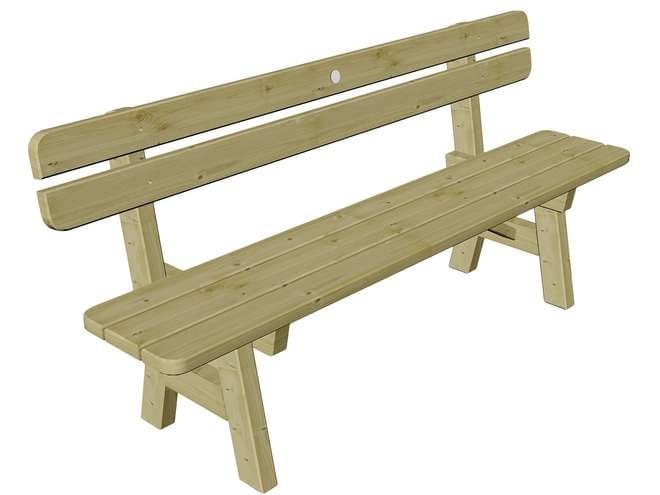 Садовая скамейка из сосны со спинкой Pircher SIRMIONE ARCH-00028120 - Вид №7