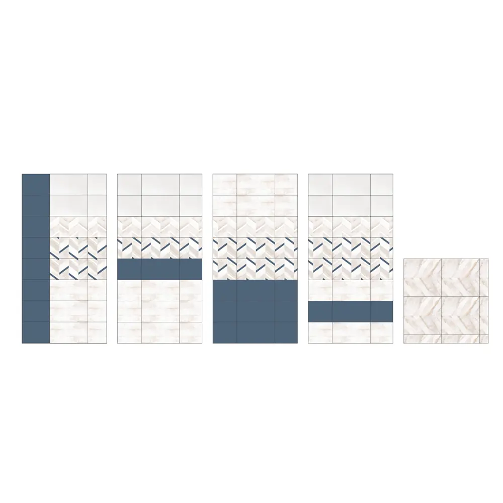 Плитка настенная LB Ceramics Блю Шеврон Полосы 1.46 м² 25x45 см матовая цвет бежевый STLM-2161556 - Вид №4