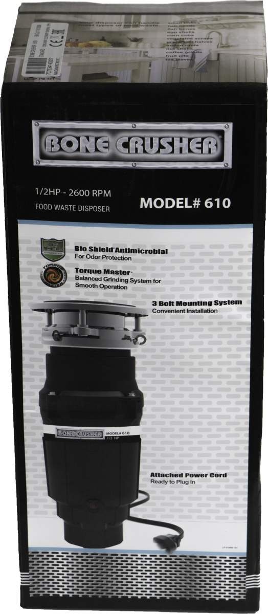 Измельчитель пищевых отходов Bone Crusher 610 Slim Line для кухонной мойки, постоянный магнит BC Slim Line BC610-AS - Вид №4