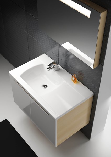 Тумба под умывальник SDD Classic 800 латте/белый Ravak X000001095 - Вид №1