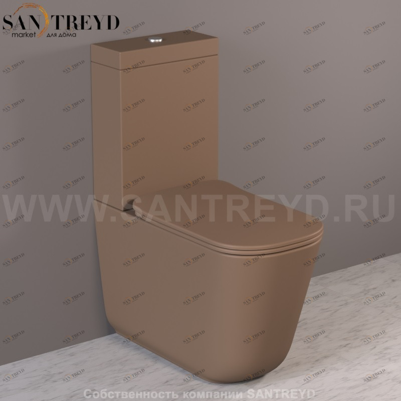 511788 Компакт унитаз с бачком Коричневый Kerasan Tribeca Италия