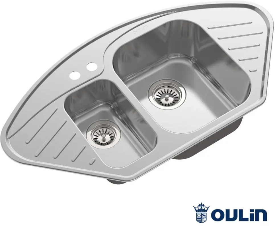 90589079 Врезная мойка Oulin Ol-310 51.8x96.7x20 см нержавеющая сталь цвет сатин STLM-0297299