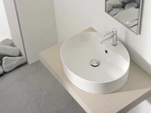 8030/r Накладная раковина на столешницу  овальная Scarabeo Ceramiche Thin-Line