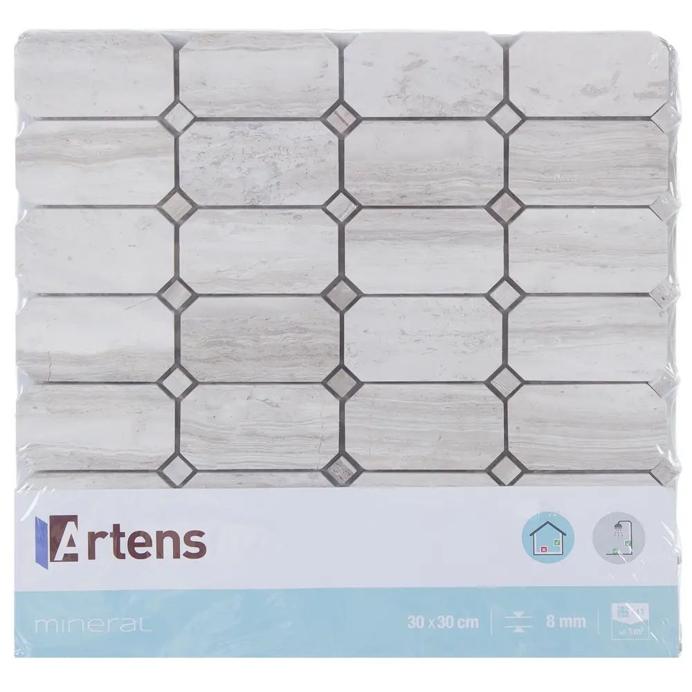 Мозаика Artens «Mocca», 30х30 см, мрамор, цвет серый STLM-2123494 - Вид №5