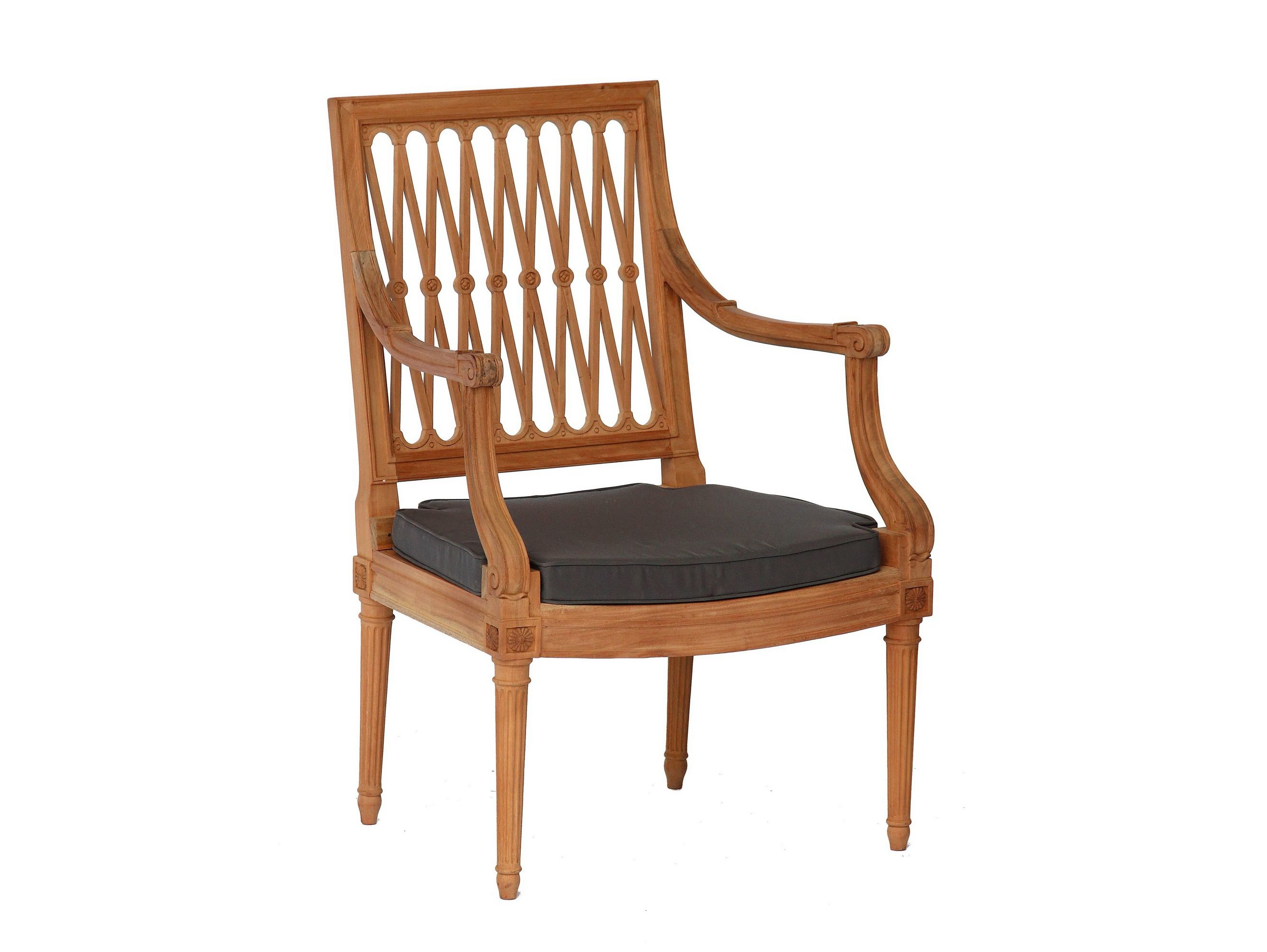 Садовое кресло из тикового дерева с подлокотниками ASTELLO Serpentine ARCH-00129427