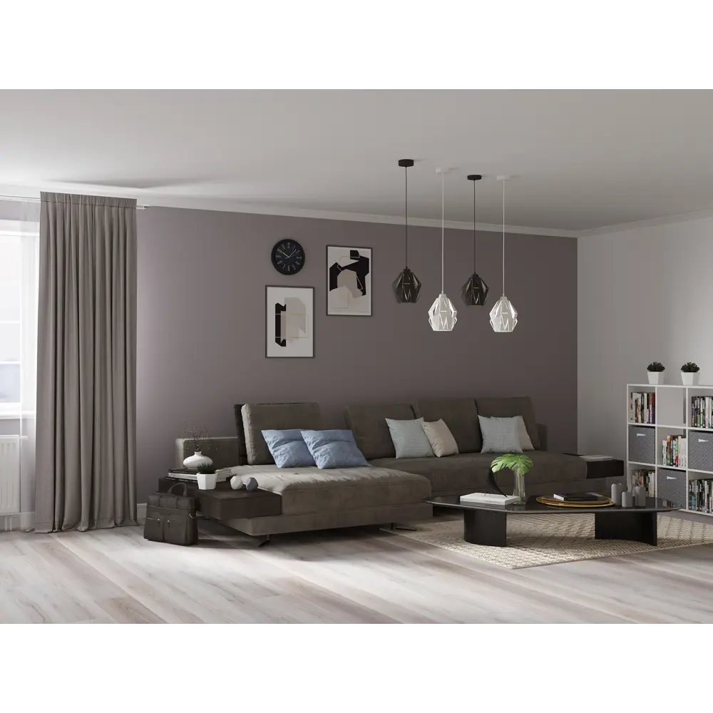 Тюль на ленте «Ромбы», 250x280 см, геометрия, цвет белый GARDEN STLM-2090363 - Вид №7