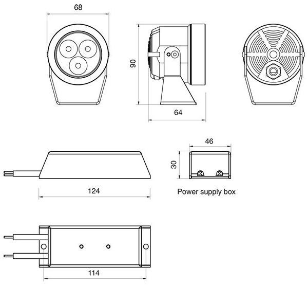 NEXO LUCE Регулируемый алюминиевый светодиодный проектор для улицы Projector nexo luce 2677 - Вид №1