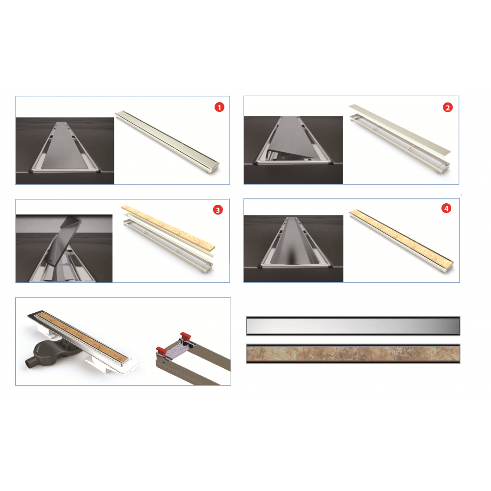 090117 Желоб водосток В1 Keramik 600  Berges B1 Keramik  - Вид №5