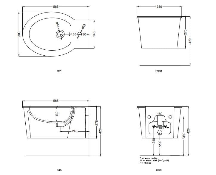 Керамическое подвесное биде Ceramica Cielo I catini ARCH-00129893 - Вид №2