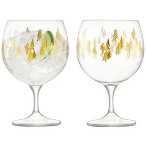 Набор из 2 круглых бокалов 525 мл Fir metallic LSA INTERNATIONAL FIR METALLIC 00-3863320 Золото;прозрачный