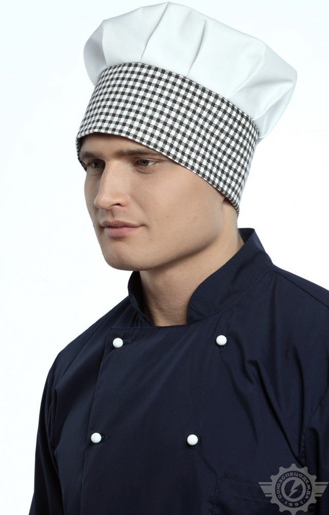 58430 Колпак поварской клетка  Повар  размер Спецодежда  - Вид №5